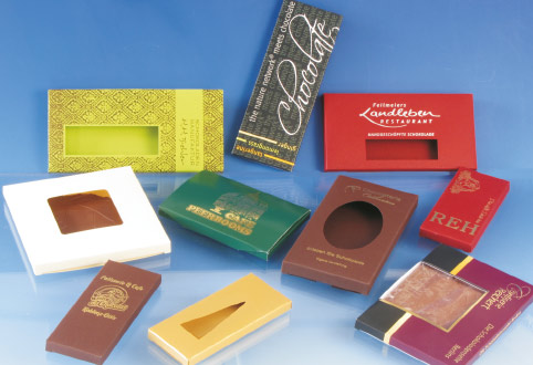 Schokoladen-Faltpackungen